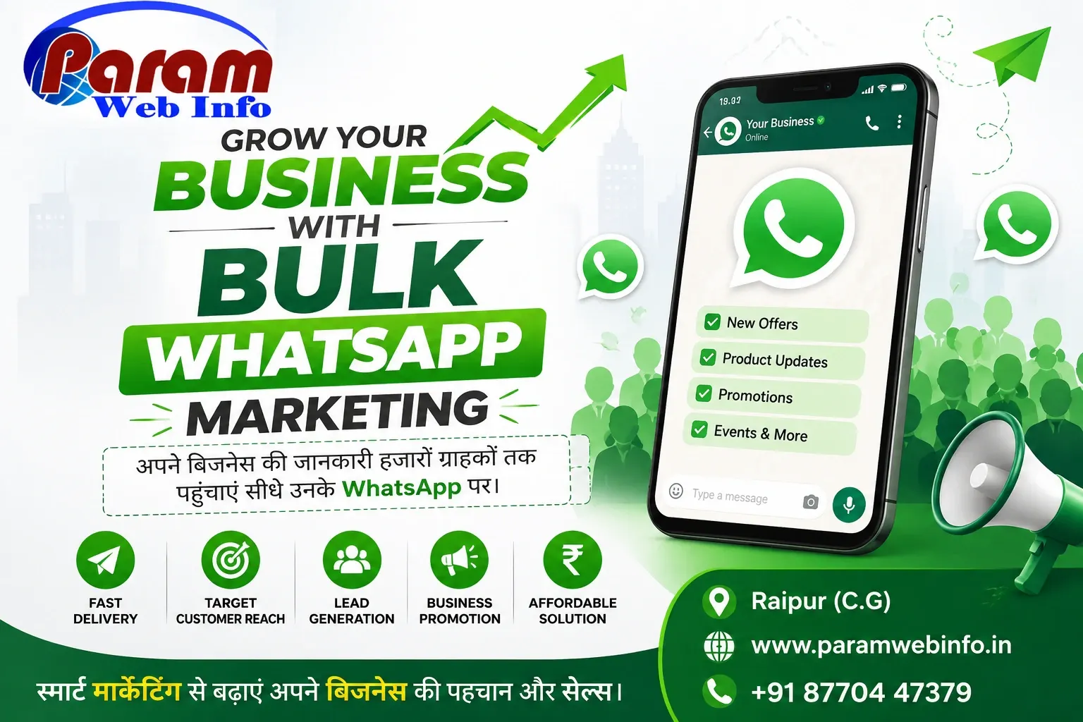 Grow Your Business with Bulk WhatsApp Marketing with Paramwebinfo
