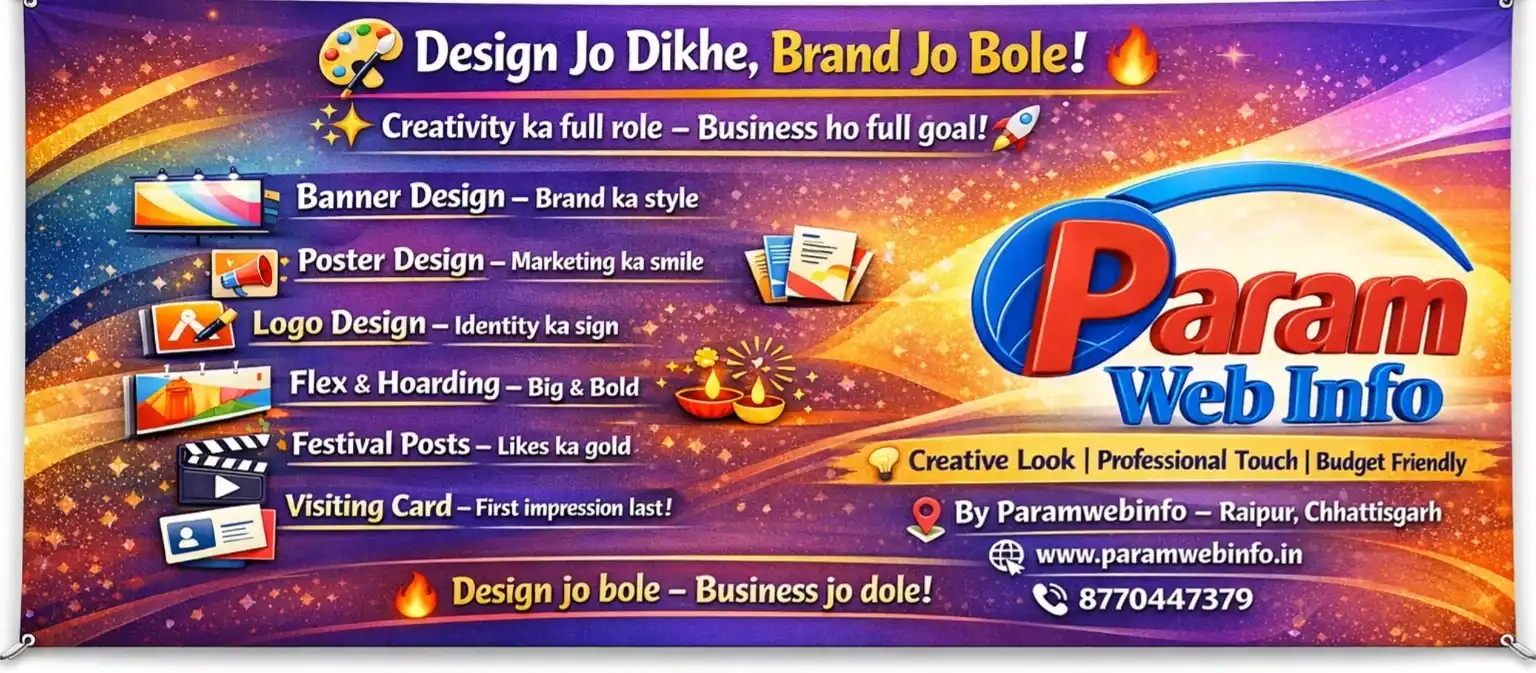 Creative Graphic Design Services in Raipur with Paramwebinfo