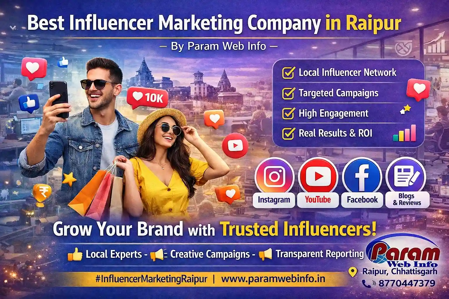 Grow Your Brand with Trusted Influencers in Raipur