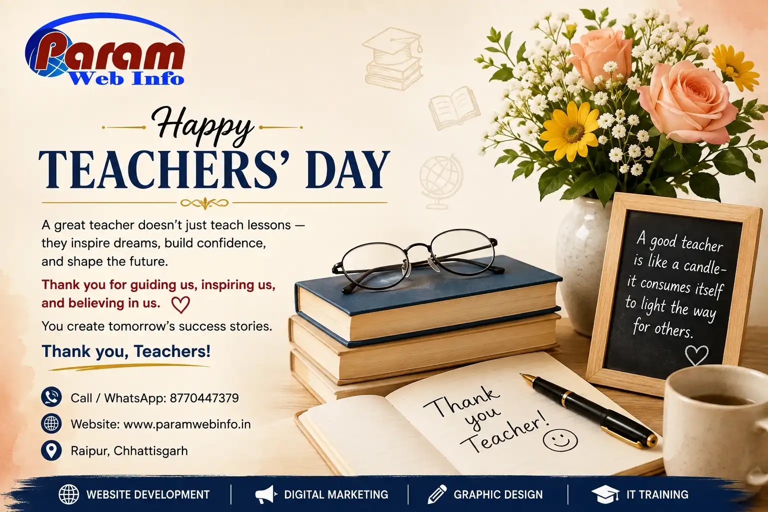 Happy Teachers Day Wishes from Paramwebinfo