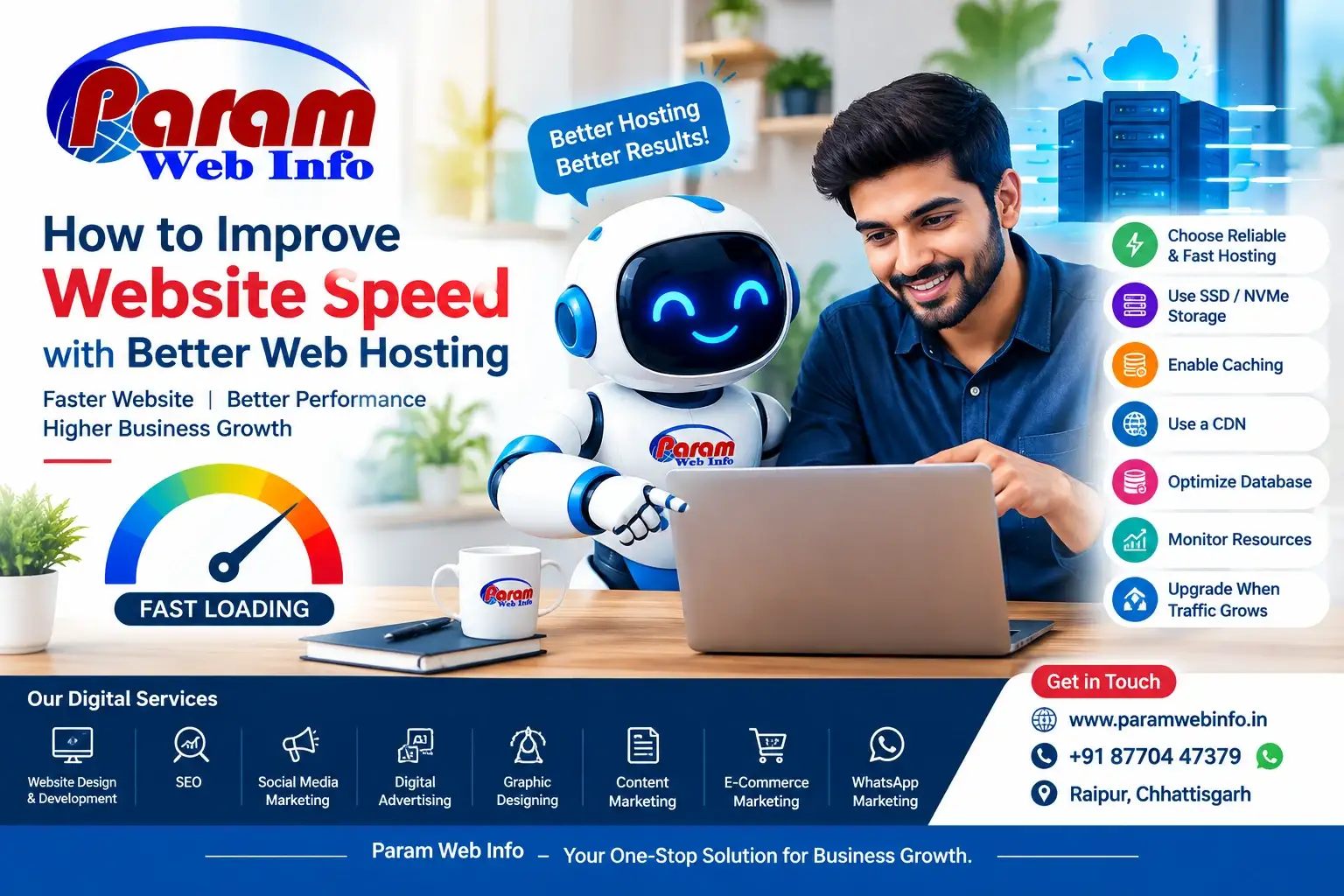 How to Improve Website Speed with Better Web Hosting with Paramwebinfo