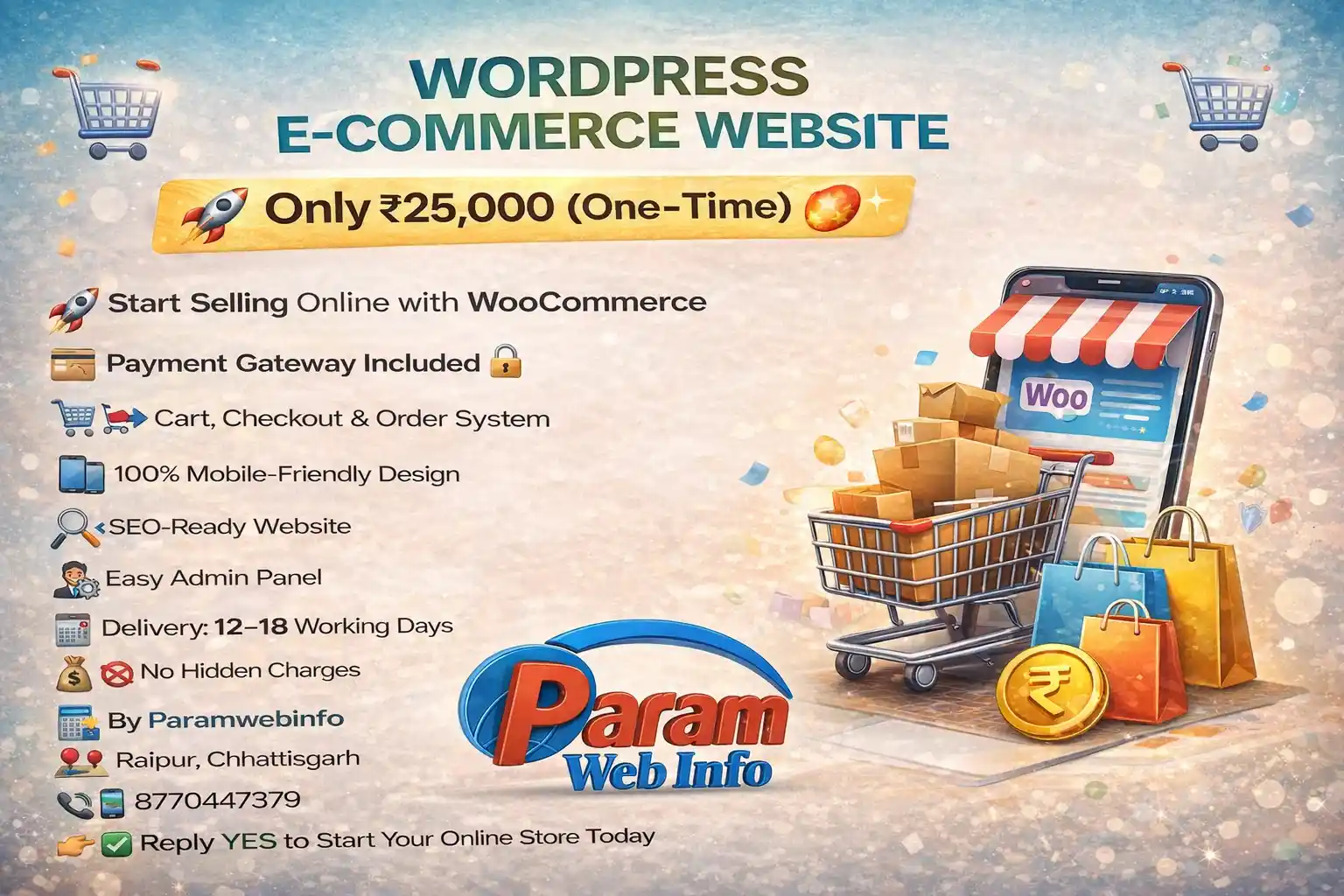 WordPress ECommerce Website in Raipur at Rs 25K